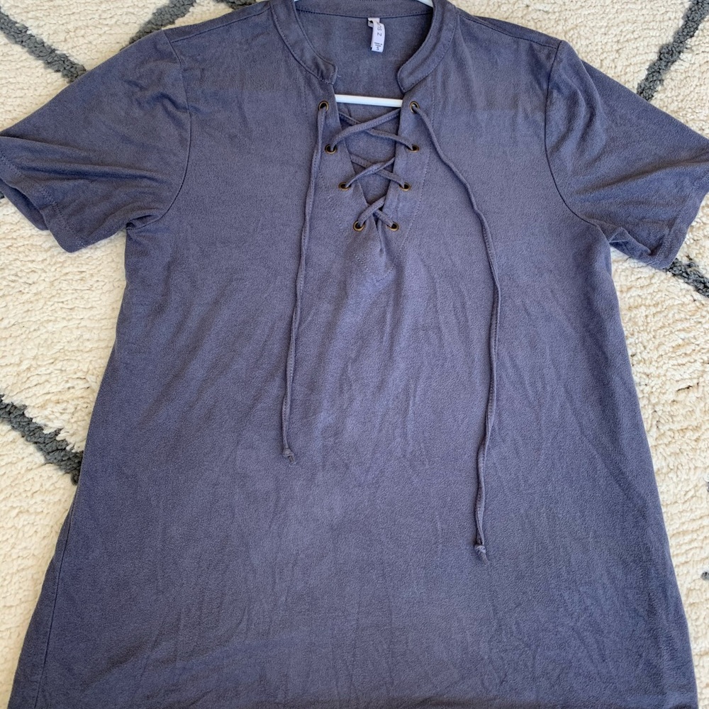 Z supply suede tie shirt